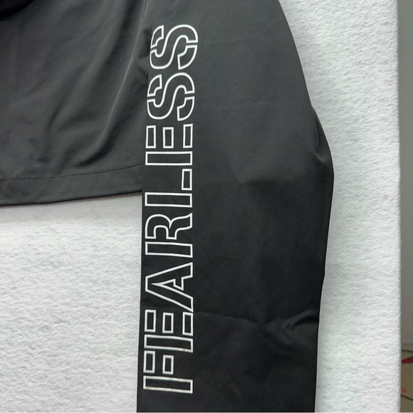 SMOKE RISE NY Cropped Black Windbreaker Full Zip Jacket SIZE SMALL NEW - Picture 6 of 11